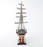 24" Wood Brown 1862 CSS Alabama Hand Painted Decorative Boat - Homeroots