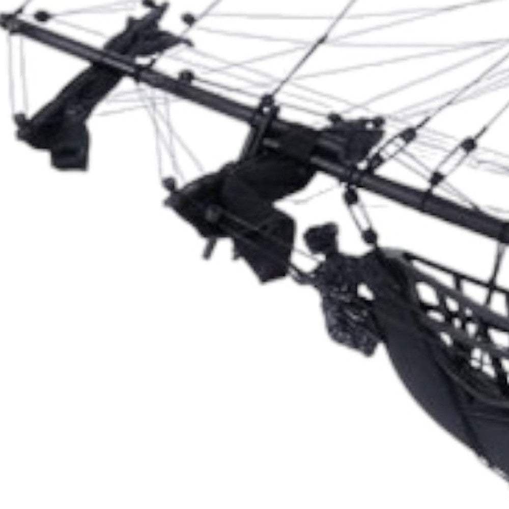 29" Black Black Pearl Pirate Boat Hand Painted Decorative Boat - Homeroots - Flyclothing LLC