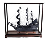 39" Black Black Pearl Pirate Table Top Display Boat Hand Painted Decorative Boat - Homeroots - Flyclothing LLC