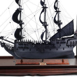 39" Black Black Pearl Pirate Table Top Display Boat Hand Painted Decorative Boat - Homeroots - Flyclothing LLC