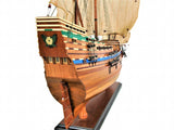 30" Wood Brown Mayflower Boat Hand Painted Decorative Boat - Homeroots - Flyclothing LLC