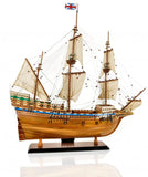 30" Wood Brown Mayflower Boat Hand Painted Decorative Boat - Homeroots