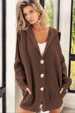 Button Down Collared Neck Cardigan - Trendsi - Flyclothing LLC