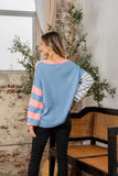 Sew In Love Full Size Striped Dropped Shoulder Sweater - Trendsi