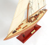 31" Wood Brown Endeavour Yacht Hand Painted Sculpture - Homeroots - Flyclothing LLC