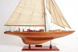 31" Wood Brown Endeavour Yacht Hand Painted Sculpture - Homeroots - Flyclothing LLC