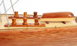 31" Wood Brown Endeavour Yacht Hand Painted Sculpture - Homeroots - Flyclothing LLC