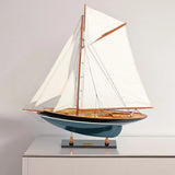 31" Green and White c1898 Pen Duick Painted Boat Hand Painted Decorative Boat - Homeroots - Flyclothing LLC