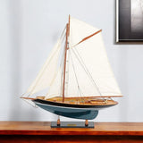 31" Green and White c1898 Pen Duick Painted Boat Hand Painted Decorative Boat - Homeroots - Flyclothing LLC