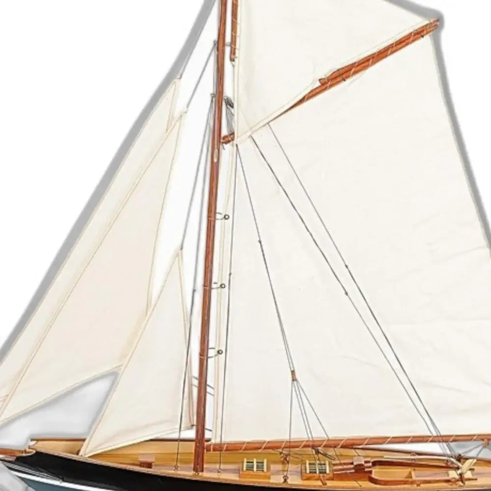 31" Green and White c1898 Pen Duick Painted Boat Hand Painted Decorative Boat - Homeroots - Flyclothing LLC