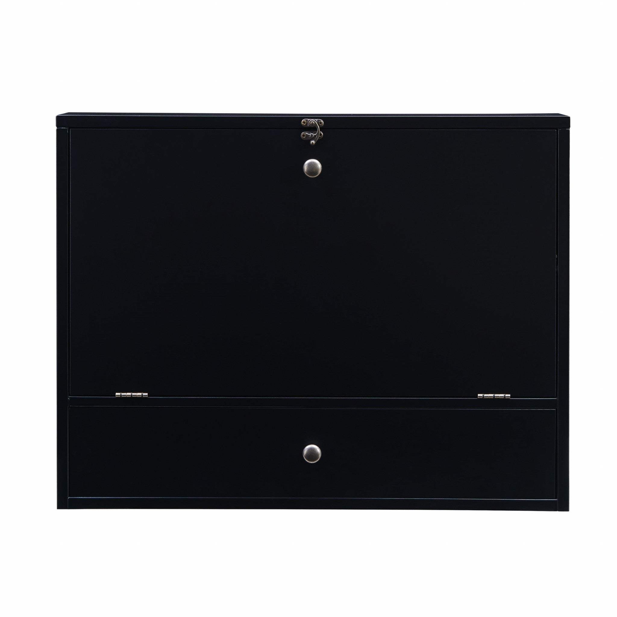 26" Black Wall Mounted Floating Desk - Homeroots - Flyclothing LLC