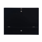 26" Black Wall Mounted Floating Desk - Homeroots