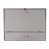 26" Gray Wall Mounted Floating Desk - Homeroots