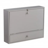 26" Gray Wall Mounted Floating Desk - Homeroots