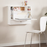26" White Wall Mounted Floating Desk - Homeroots - Flyclothing LLC