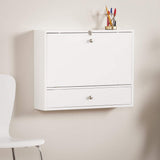26" White Wall Mounted Floating Desk - Homeroots - Flyclothing LLC