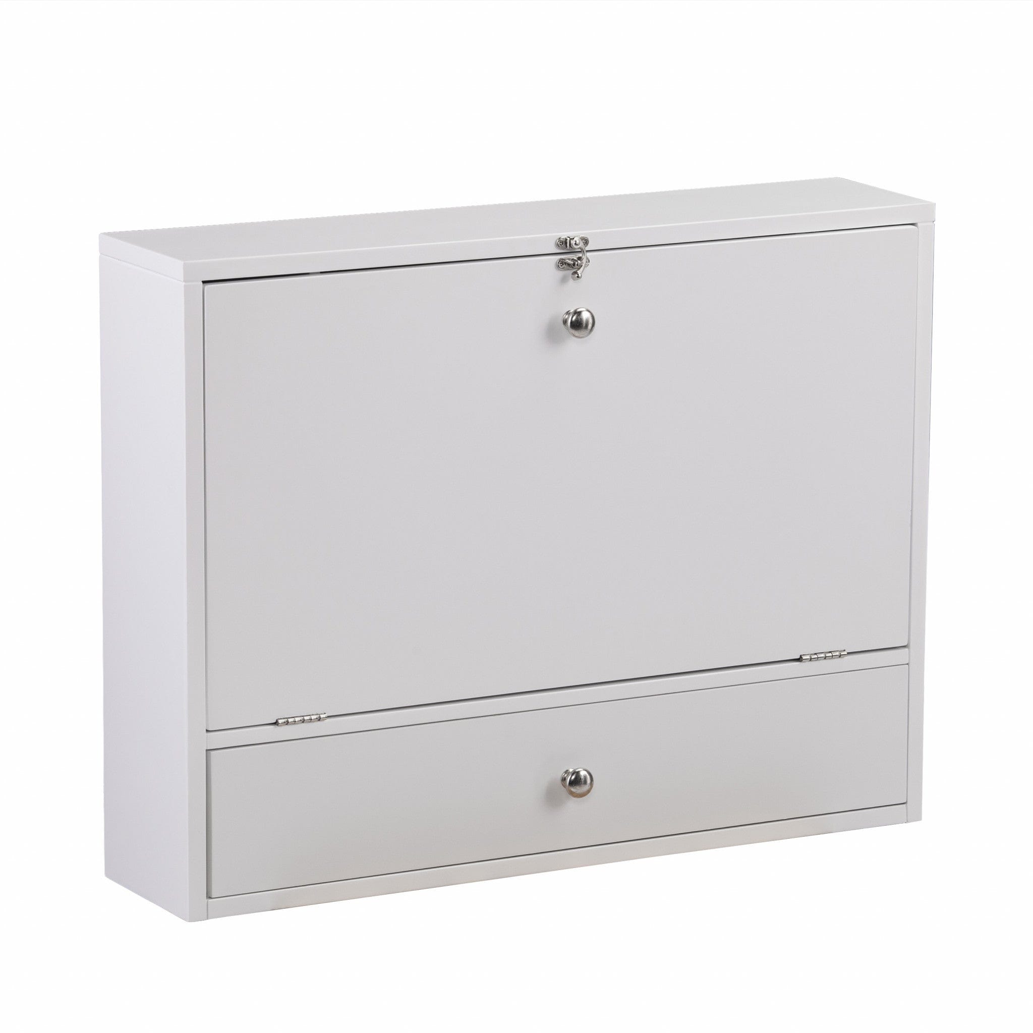 26" White Wall Mounted Floating Desk - Homeroots - Flyclothing LLC