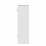 26" White Wall Mounted Floating Desk - Homeroots