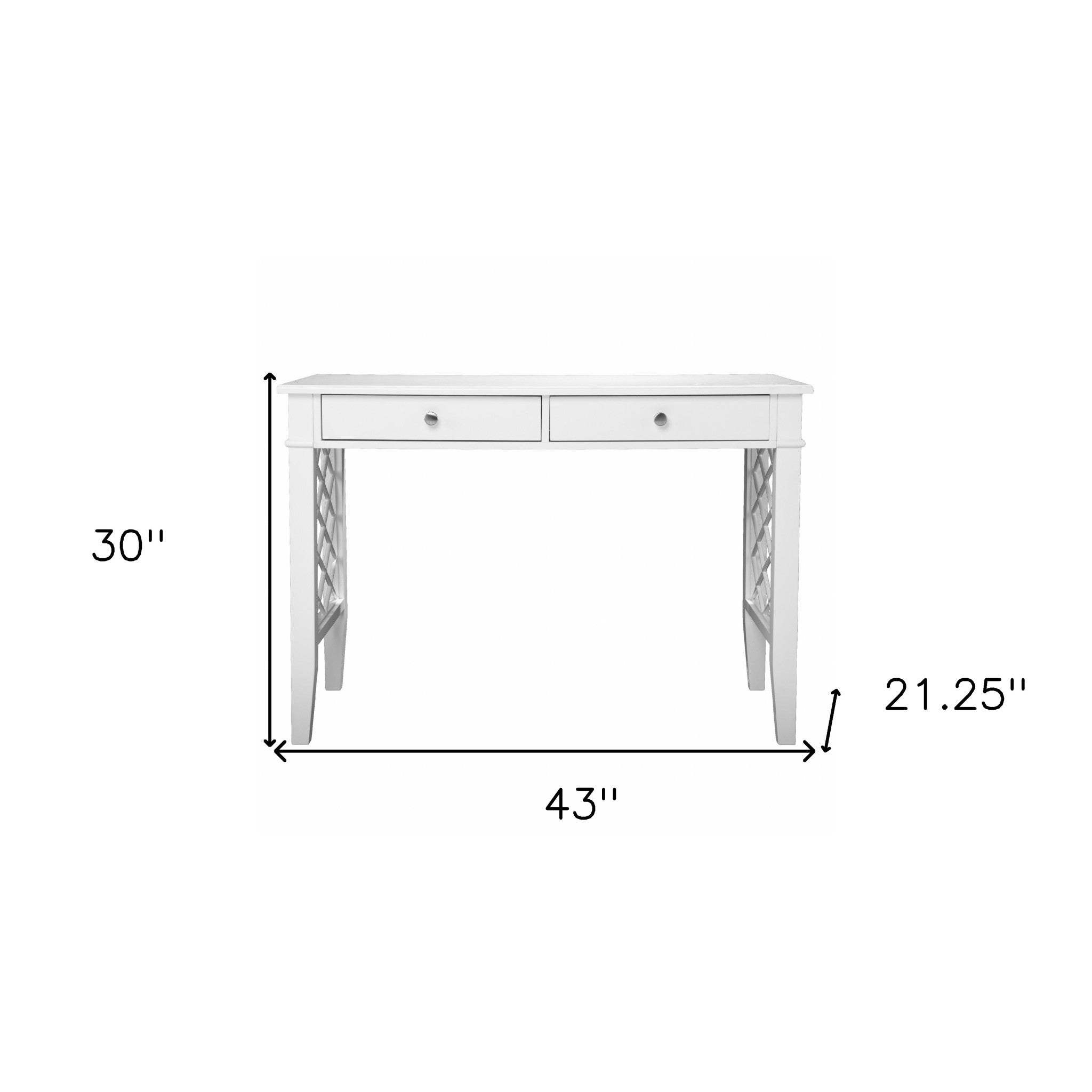 White Writing Desk - Homeroots - Flyclothing LLC