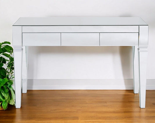 Silver Mirrored Glam Desk - Homeroots