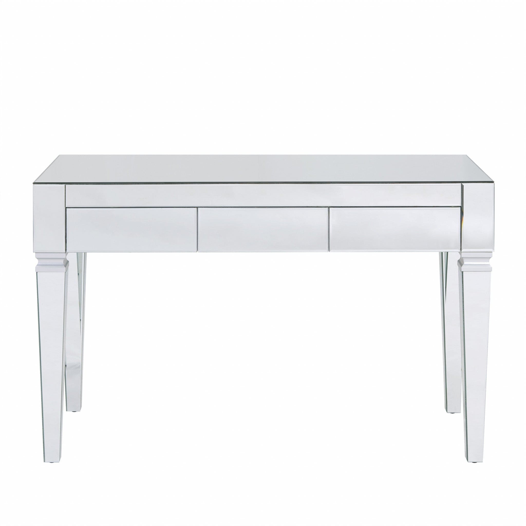 Silver Mirrored Glam Desk - Homeroots