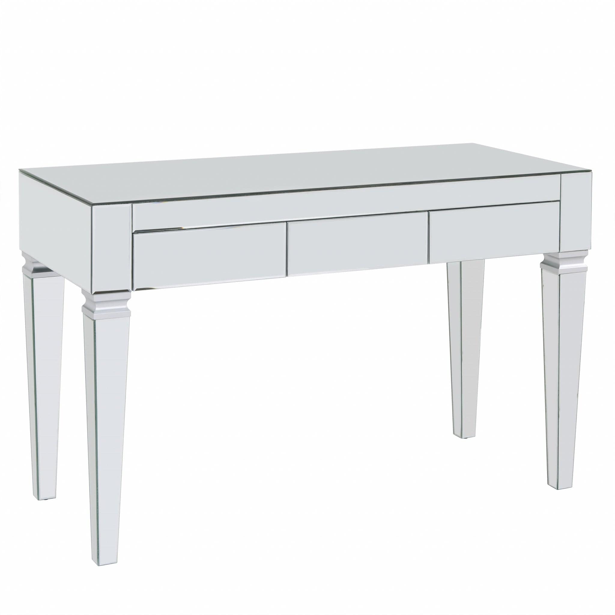 Silver Mirrored Glam Desk - Homeroots