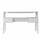 Metallic White Modern Writing Desk - Homeroots