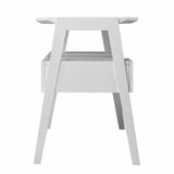 Metallic White Modern Writing Desk - Homeroots