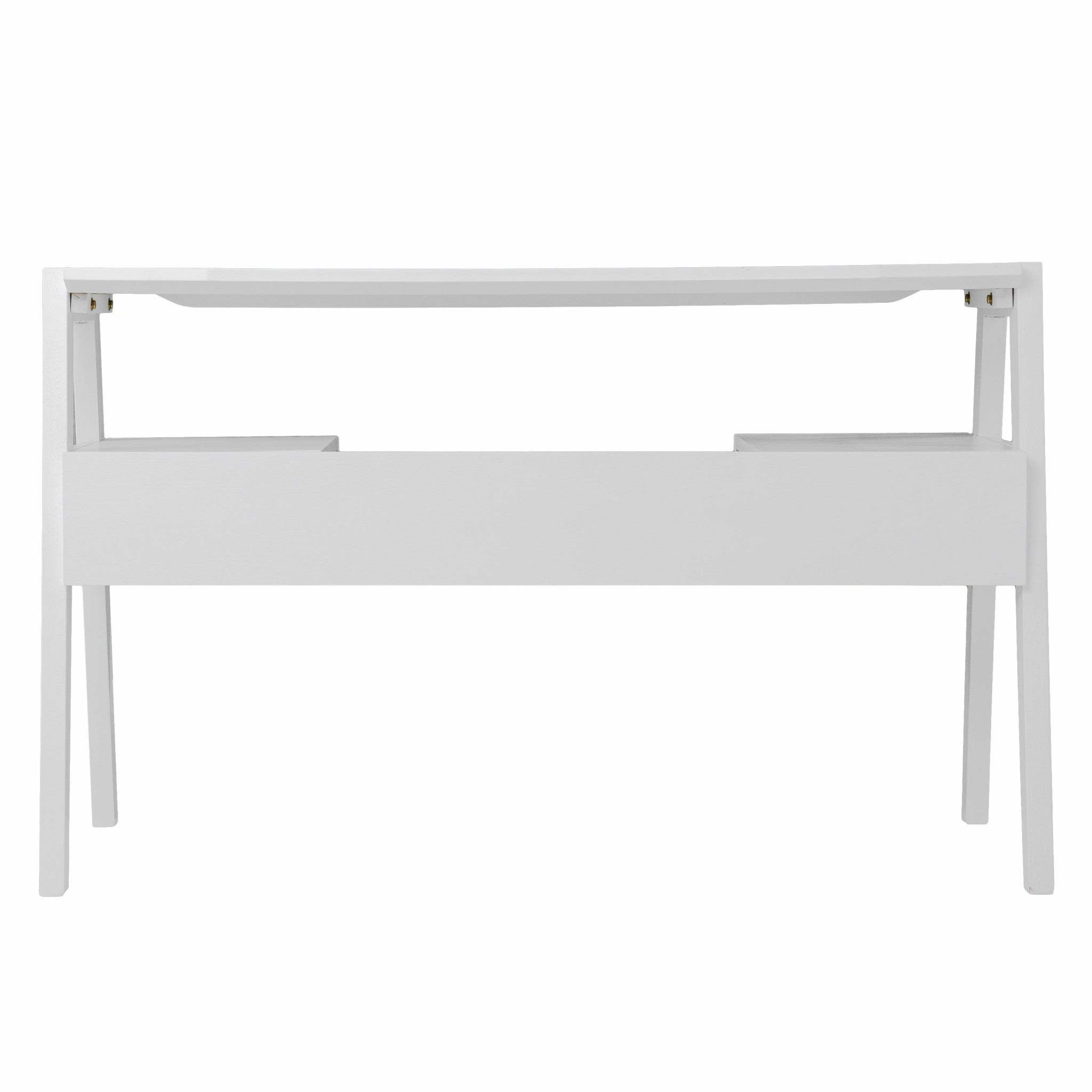 Metallic White Modern Writing Desk - Homeroots - Flyclothing LLC