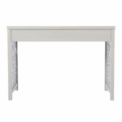 Gray Lattice Desk with Storage - Homeroots
