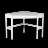 48" White Solid Wood Corner Writing Desk - Homeroots - Flyclothing LLC