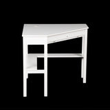 48" White Solid Wood Corner Writing Desk - Homeroots - Flyclothing LLC