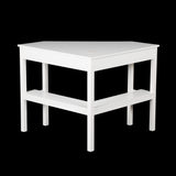 48" White Solid Wood Corner Writing Desk - Homeroots - Flyclothing LLC