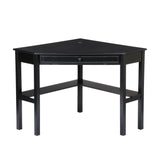 Black Corner Computer Desk - Homeroots