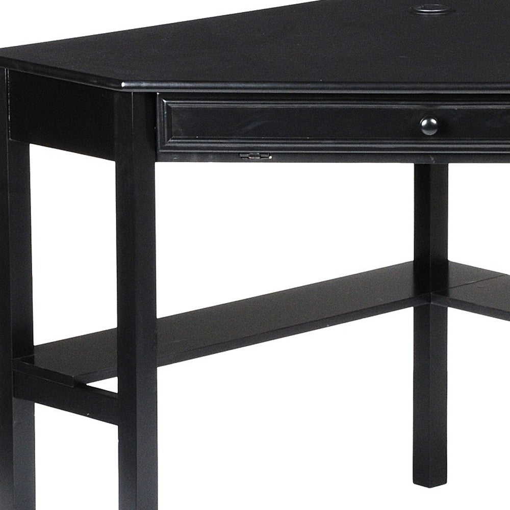 Black Corner Computer Desk