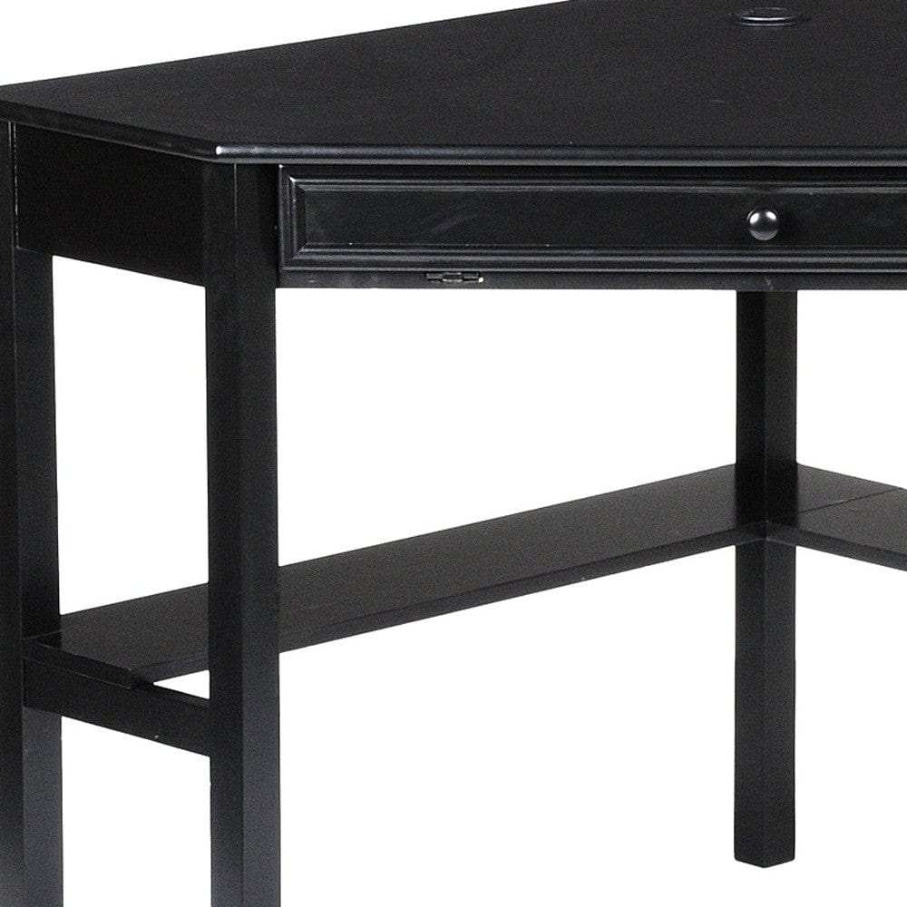 Black Corner Computer Desk - Homeroots - Flyclothing LLC