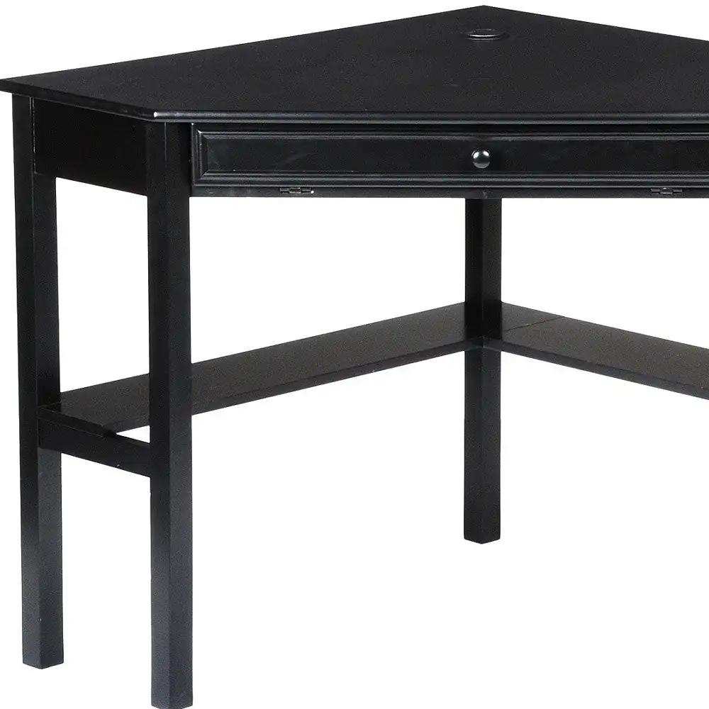 Black Corner Computer Desk - Homeroots - Flyclothing LLC
