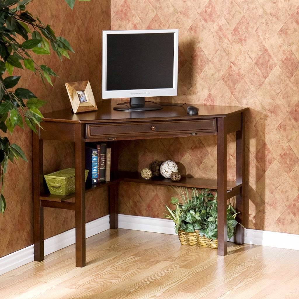 Espresso Corner Computer Desk - Homeroots - Flyclothing LLC