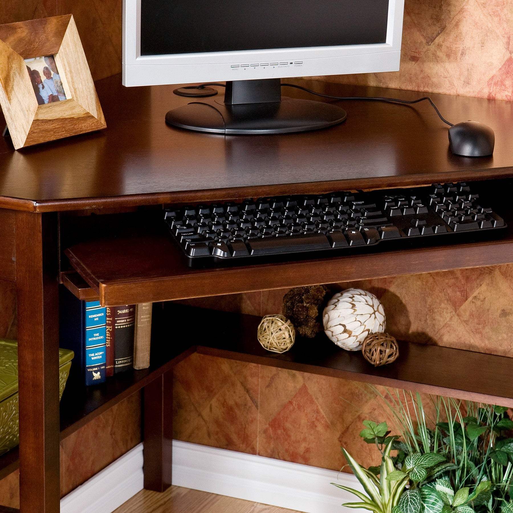 Espresso Corner Computer Desk - Homeroots - Flyclothing LLC
