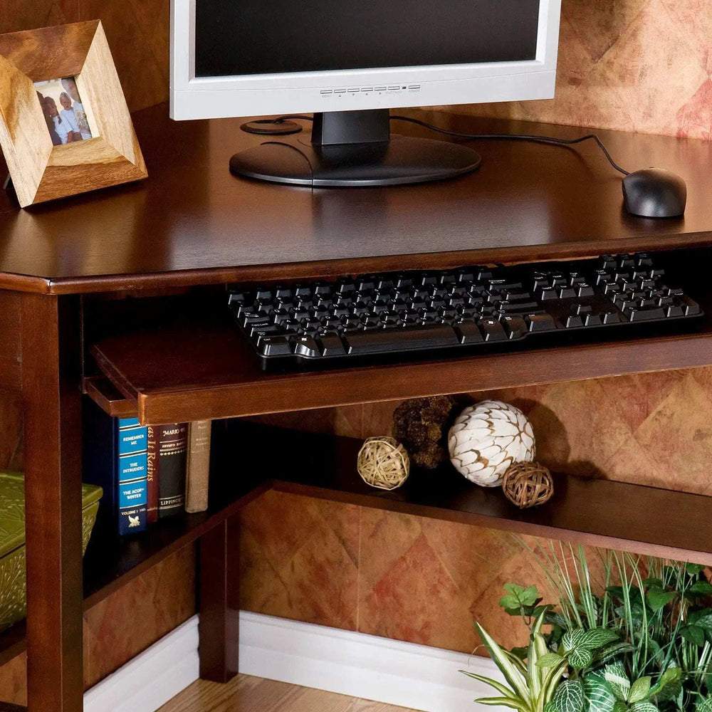 Espresso Corner Computer Desk - Homeroots - Flyclothing LLC