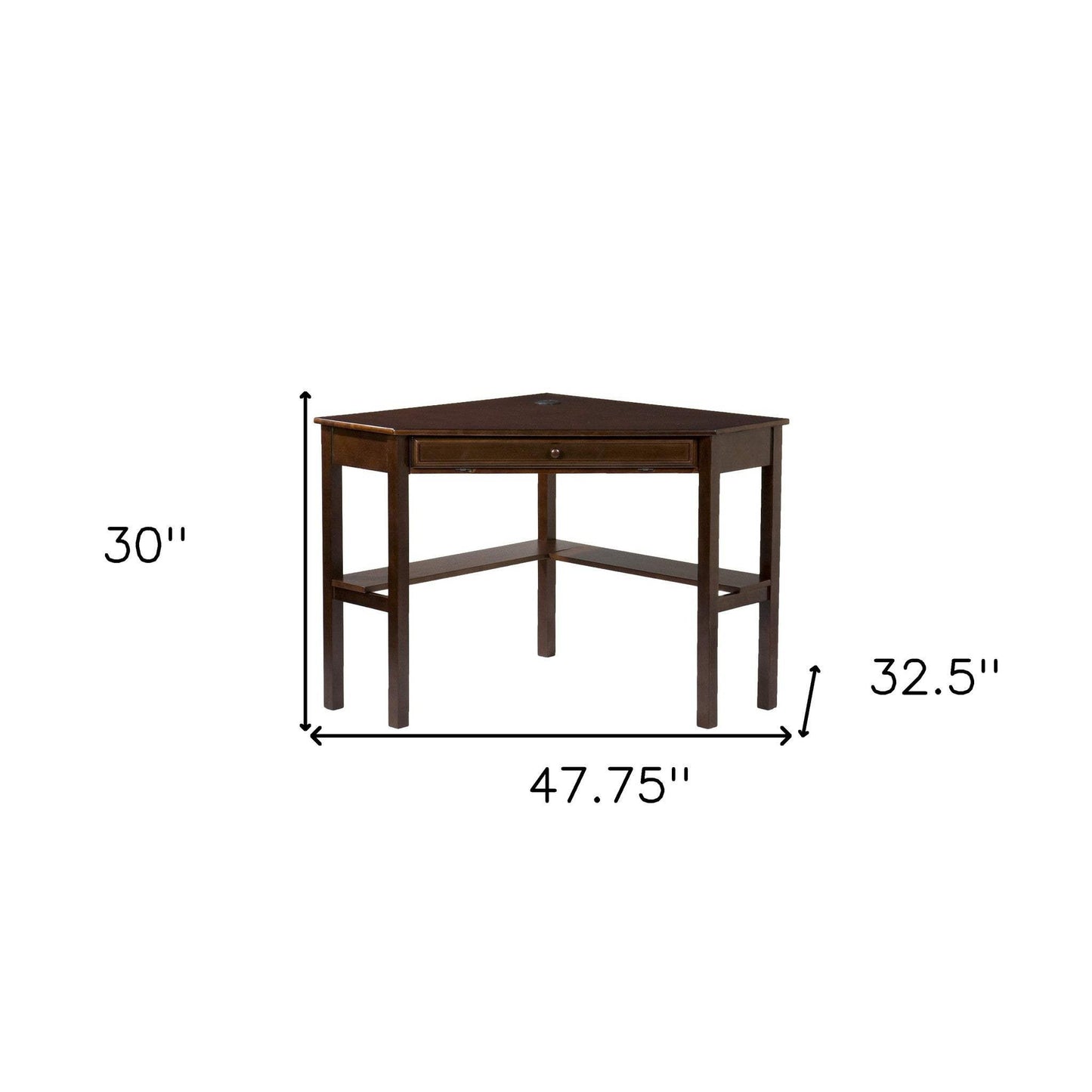 Espresso Corner Computer Desk - Homeroots - Flyclothing LLC
