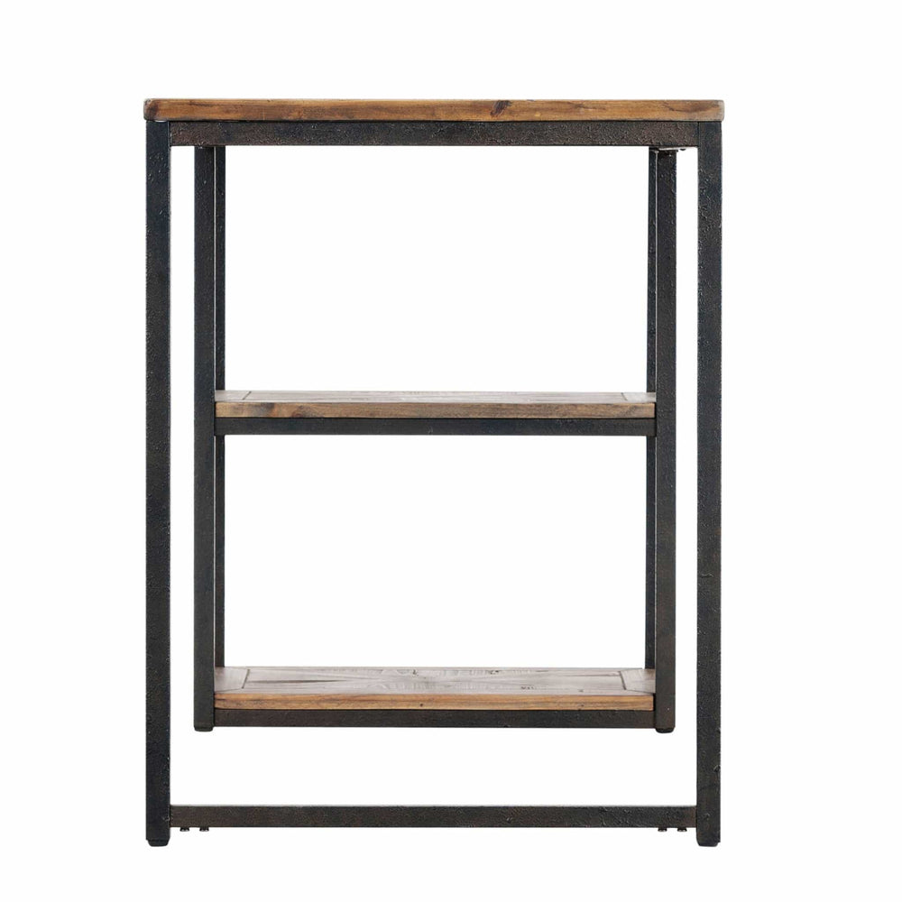 50" Brown and Black Reclaimed Wood Writing Desk - Homeroots - Flyclothing LLC