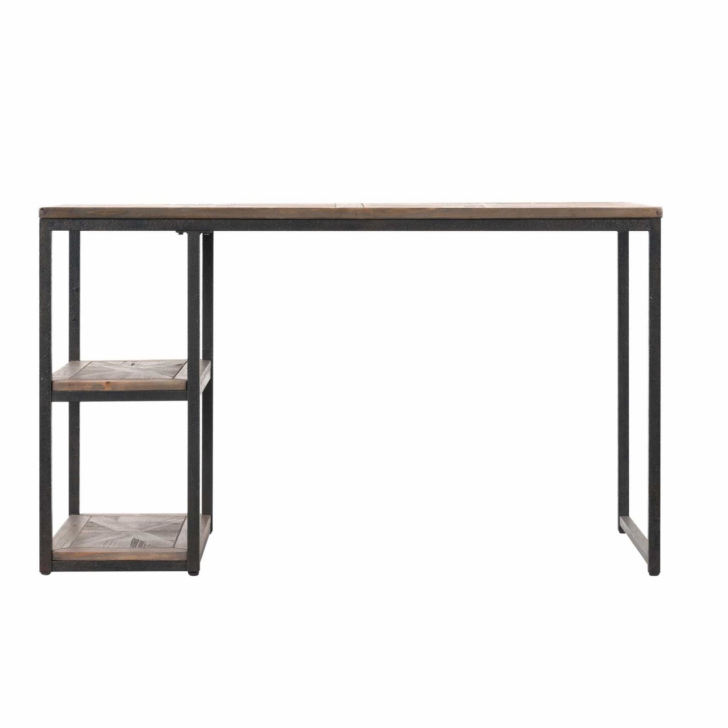 50" Brown and Black Reclaimed Wood Writing Desk - Homeroots - Flyclothing LLC