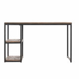 50" Brown and Black Reclaimed Wood Writing Desk - Homeroots - Flyclothing LLC