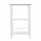 42" Clear and White Glass Writing Desk - Homeroots