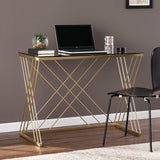 Modern Glass Top Desk - Homeroots - Flyclothing LLC