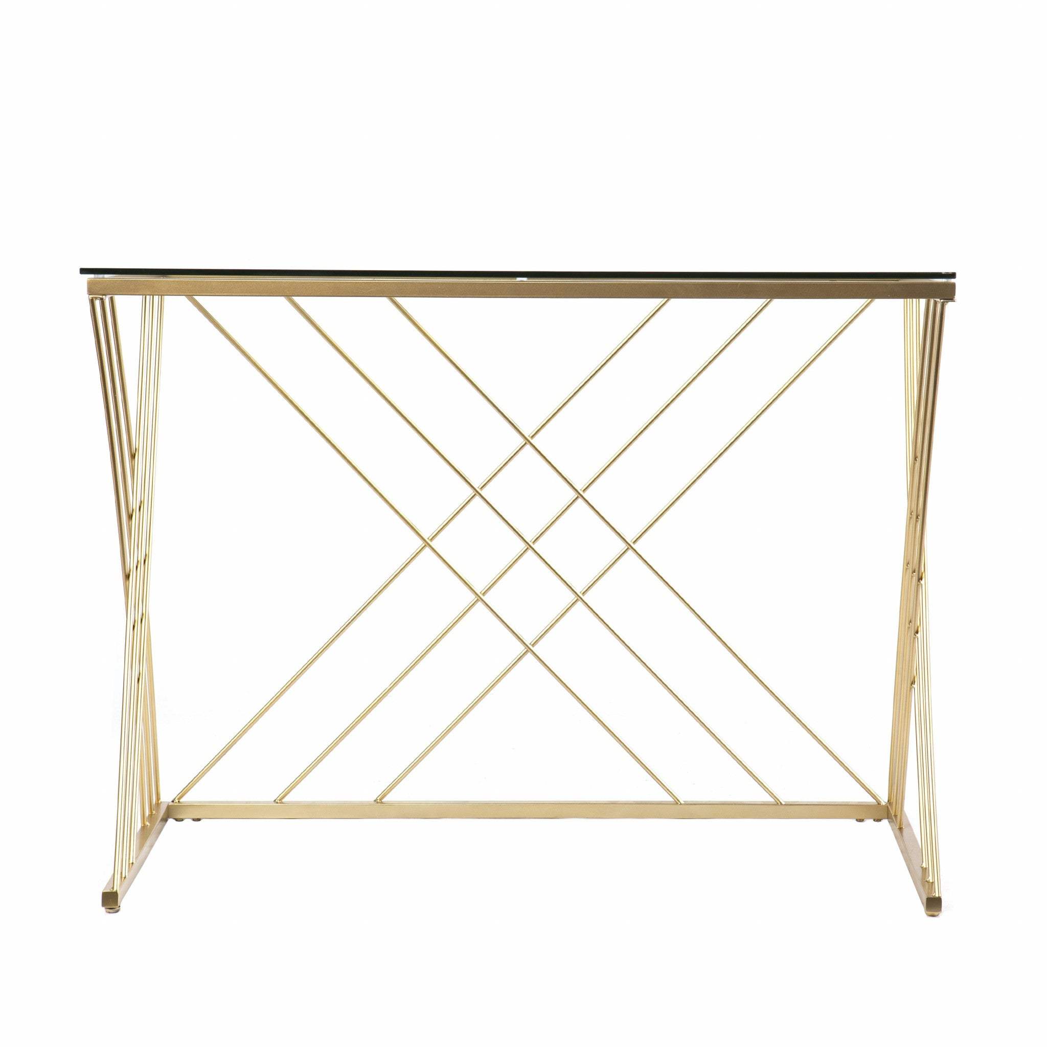 Modern Glass Top Desk - Homeroots - Flyclothing LLC
