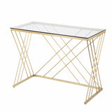 Modern Glass Top Desk - Homeroots