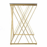 Modern Glass Top Desk - Homeroots - Flyclothing LLC