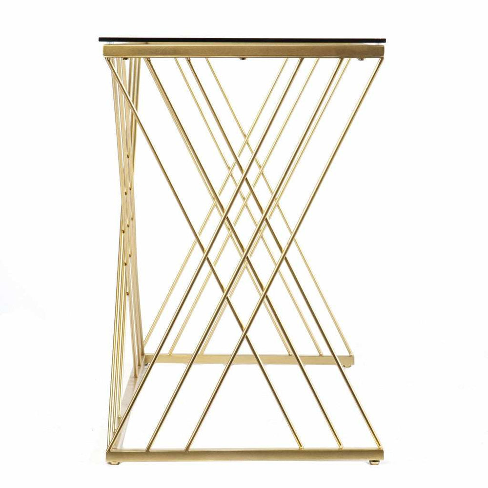 Modern Glass Top Desk - Homeroots - Flyclothing LLC